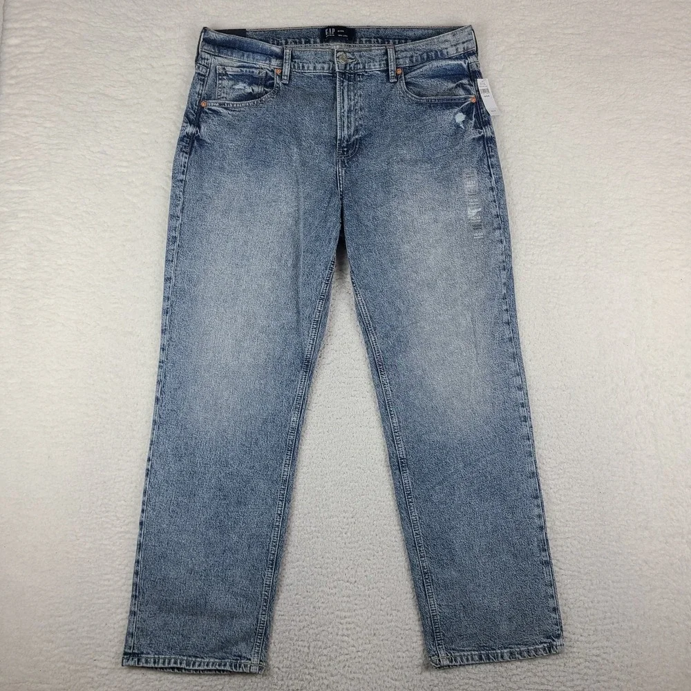 GAP Jeans Womens 16/33 Blue '90s Loose Fit Medium Wash Denim NWT NEW